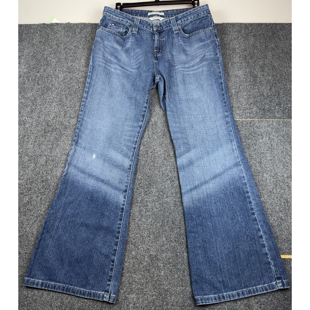 Vintage Y2K Tommy Hilfiger Jeans Low Rise Boot Flare Womens Sz‎ 14 Denim